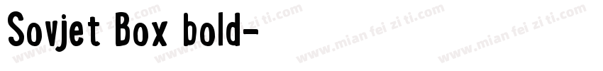 Sovjet Box bold字体转换